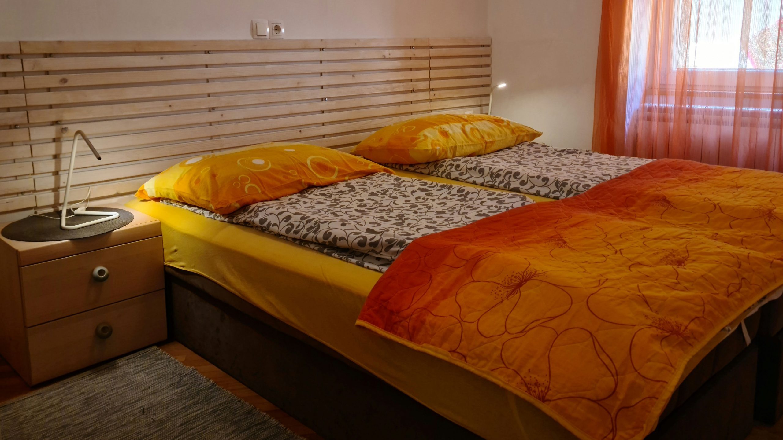 Orange Apartment Bedroom